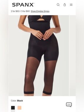 NWOT Spanx high waist footless sheer tights